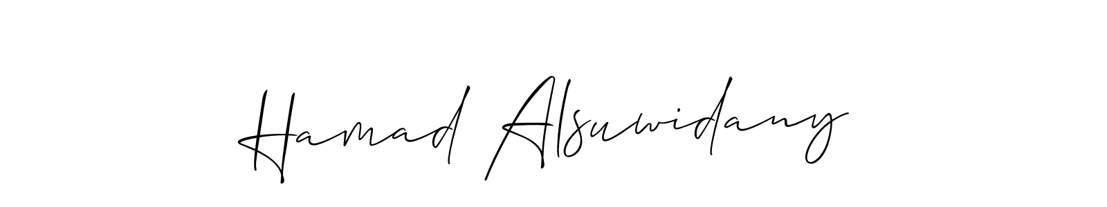 How to make Hamad Alsuwidany name signature. Use Allison_Script style for creating short signs online. This is the latest handwritten sign. Hamad Alsuwidany signature style 2 images and pictures png