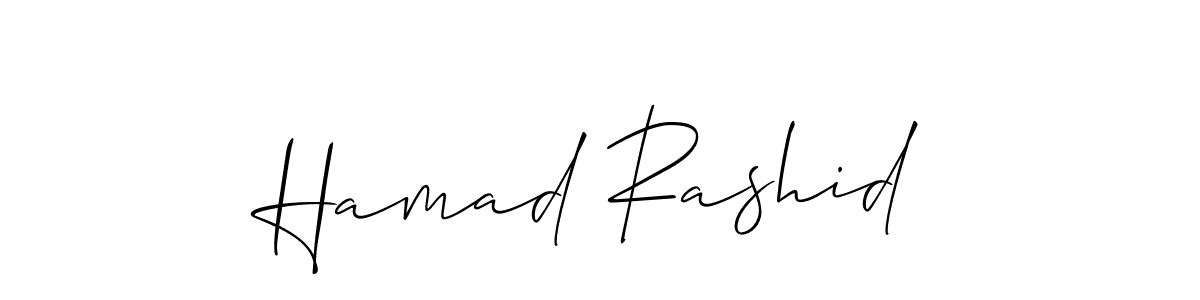 This is the best signature style for the Hamad Rashid name. Also you like these signature font (Allison_Script). Mix name signature. Hamad Rashid signature style 2 images and pictures png
