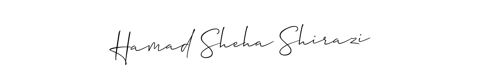 Design your own signature with our free online signature maker. With this signature software, you can create a handwritten (Allison_Script) signature for name Hamad Sheha Shirazi. Hamad Sheha Shirazi signature style 2 images and pictures png