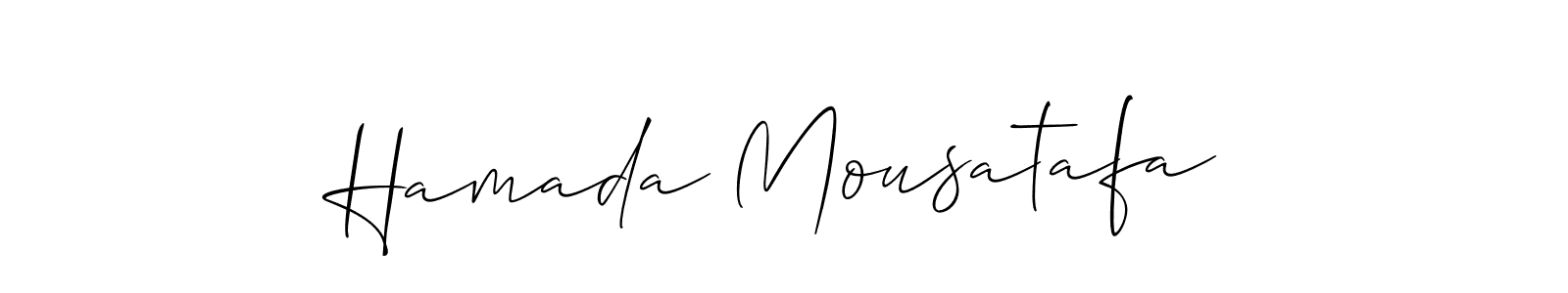 This is the best signature style for the Hamada Mousatafa name. Also you like these signature font (Allison_Script). Mix name signature. Hamada Mousatafa signature style 2 images and pictures png