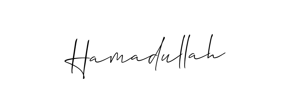 Similarly Allison_Script is the best handwritten signature design. Signature creator online .You can use it as an online autograph creator for name Hamadullah. Hamadullah signature style 2 images and pictures png