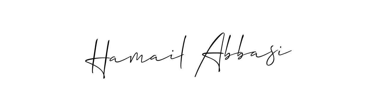 It looks lik you need a new signature style for name Hamail Abbasi. Design unique handwritten (Allison_Script) signature with our free signature maker in just a few clicks. Hamail Abbasi signature style 2 images and pictures png