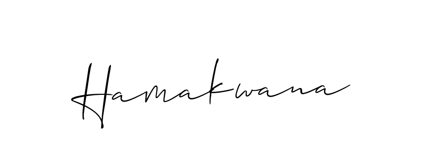 You should practise on your own different ways (Allison_Script) to write your name (Hamakwana) in signature. don't let someone else do it for you. Hamakwana signature style 2 images and pictures png