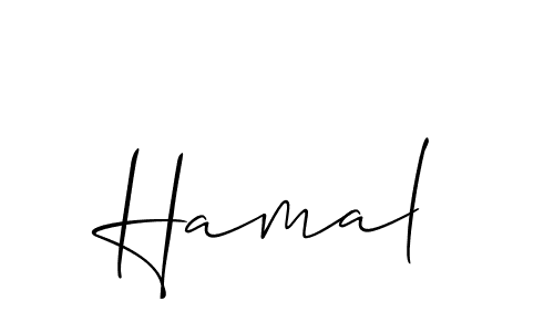 Best and Professional Signature Style for Hamal. Allison_Script Best Signature Style Collection. Hamal signature style 2 images and pictures png