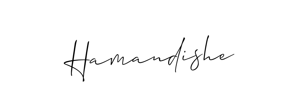 How to make Hamandishe name signature. Use Allison_Script style for creating short signs online. This is the latest handwritten sign. Hamandishe signature style 2 images and pictures png