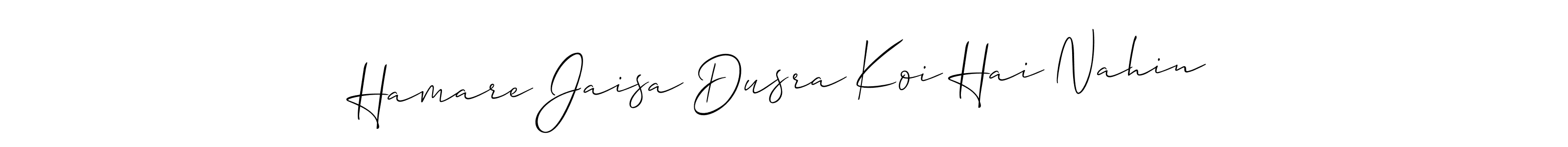 How to Draw Hamare Jaisa Dusra Koi Hai Nahin signature style? Allison_Script is a latest design signature styles for name Hamare Jaisa Dusra Koi Hai Nahin. Hamare Jaisa Dusra Koi Hai Nahin signature style 2 images and pictures png