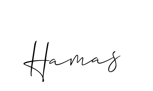 How to make Hamas signature? Allison_Script is a professional autograph style. Create handwritten signature for Hamas name. Hamas signature style 2 images and pictures png