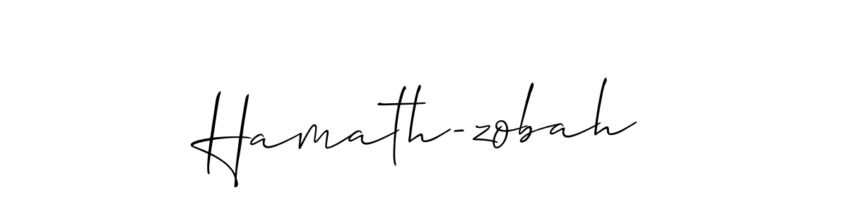 You should practise on your own different ways (Allison_Script) to write your name (Hamath-zobah) in signature. don't let someone else do it for you. Hamath-zobah signature style 2 images and pictures png