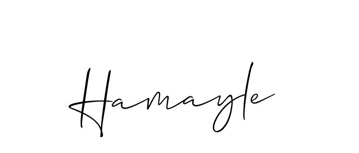 Hamayle stylish signature style. Best Handwritten Sign (Allison_Script) for my name. Handwritten Signature Collection Ideas for my name Hamayle. Hamayle signature style 2 images and pictures png