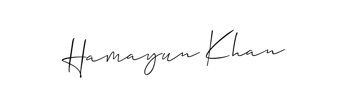 How to make Hamayun Khan name signature. Use Allison_Script style for creating short signs online. This is the latest handwritten sign. Hamayun Khan signature style 2 images and pictures png