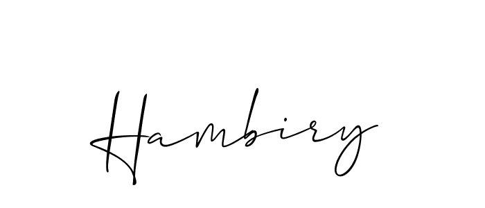 Similarly Allison_Script is the best handwritten signature design. Signature creator online .You can use it as an online autograph creator for name Hambiry. Hambiry signature style 2 images and pictures png