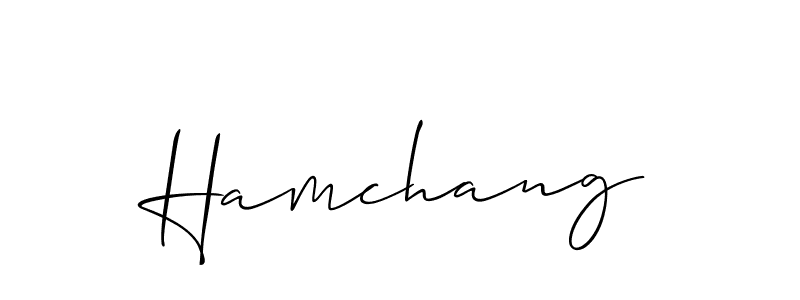 Once you've used our free online signature maker to create your best signature Allison_Script style, it's time to enjoy all of the benefits that Hamchang name signing documents. Hamchang signature style 2 images and pictures png