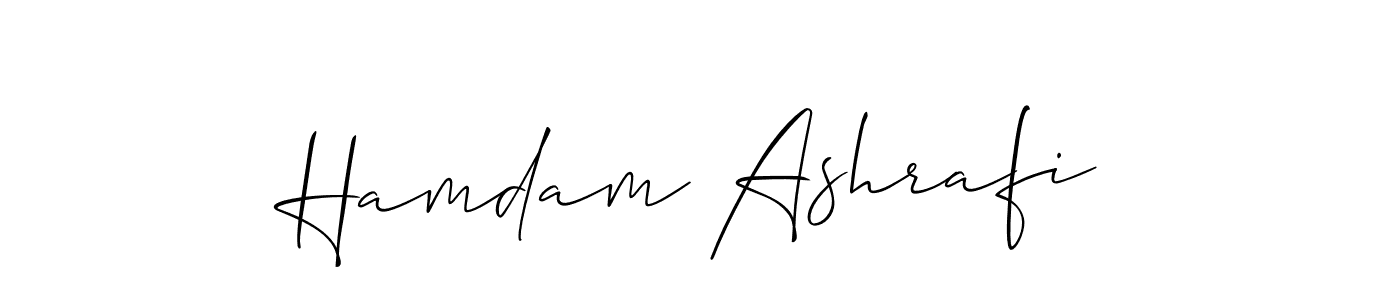 Make a short Hamdam Ashrafi signature style. Manage your documents anywhere anytime using Allison_Script. Create and add eSignatures, submit forms, share and send files easily. Hamdam Ashrafi signature style 2 images and pictures png