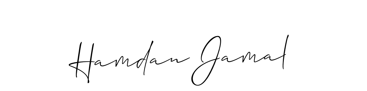 It looks lik you need a new signature style for name Hamdan Jamal. Design unique handwritten (Allison_Script) signature with our free signature maker in just a few clicks. Hamdan Jamal signature style 2 images and pictures png