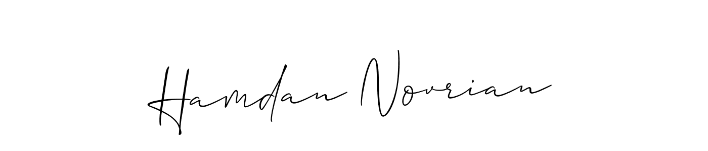 Also we have Hamdan Novrian name is the best signature style. Create professional handwritten signature collection using Allison_Script autograph style. Hamdan Novrian signature style 2 images and pictures png