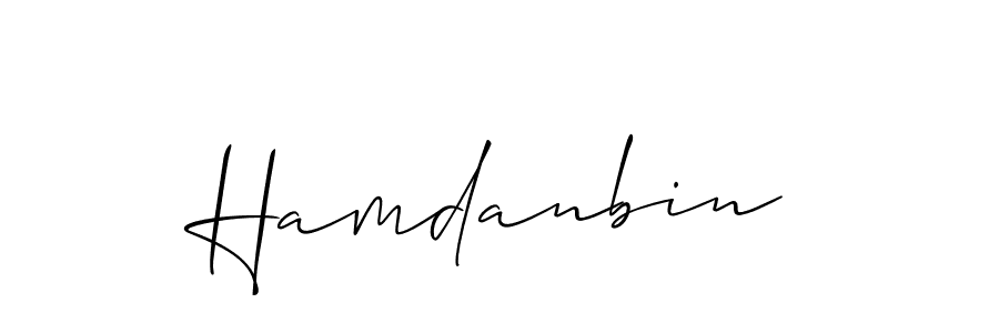 Make a beautiful signature design for name Hamdanbin. Use this online signature maker to create a handwritten signature for free. Hamdanbin signature style 2 images and pictures png