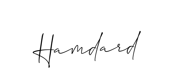How to make Hamdard name signature. Use Allison_Script style for creating short signs online. This is the latest handwritten sign. Hamdard signature style 2 images and pictures png