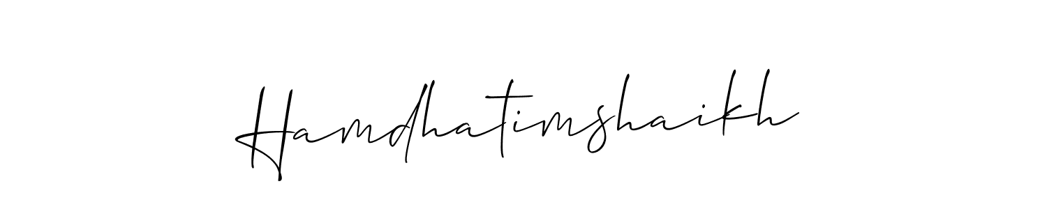 Make a beautiful signature design for name Hamdhatimshaikh. Use this online signature maker to create a handwritten signature for free. Hamdhatimshaikh signature style 2 images and pictures png