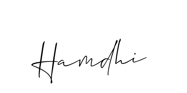 Best and Professional Signature Style for Hamdhi. Allison_Script Best Signature Style Collection. Hamdhi signature style 2 images and pictures png