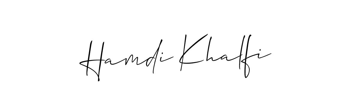 This is the best signature style for the Hamdi Khalfi name. Also you like these signature font (Allison_Script). Mix name signature. Hamdi Khalfi signature style 2 images and pictures png