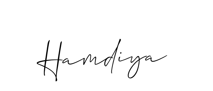 You can use this online signature creator to create a handwritten signature for the name Hamdiya. This is the best online autograph maker. Hamdiya signature style 2 images and pictures png