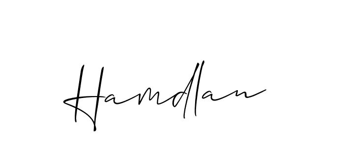 This is the best signature style for the Hamdlan name. Also you like these signature font (Allison_Script). Mix name signature. Hamdlan signature style 2 images and pictures png