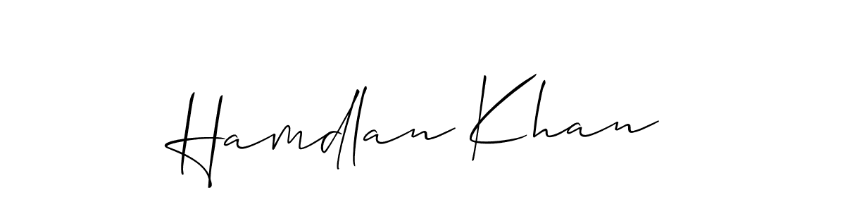 Similarly Allison_Script is the best handwritten signature design. Signature creator online .You can use it as an online autograph creator for name Hamdlan Khan. Hamdlan Khan signature style 2 images and pictures png