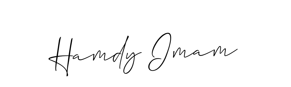 Create a beautiful signature design for name Hamdy Imam. With this signature (Allison_Script) fonts, you can make a handwritten signature for free. Hamdy Imam signature style 2 images and pictures png