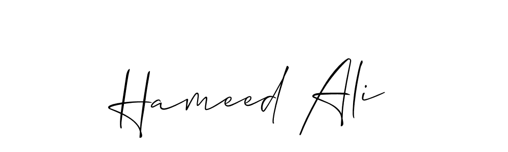 Make a beautiful signature design for name Hameed Ali. With this signature (Allison_Script) style, you can create a handwritten signature for free. Hameed Ali signature style 2 images and pictures png