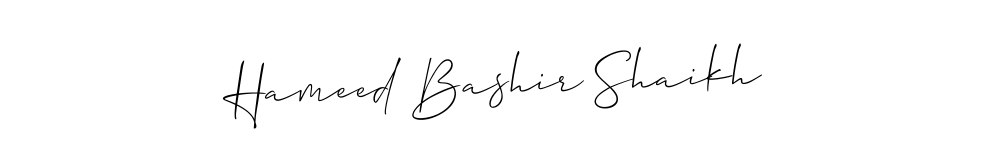 Make a short Hameed Bashir Shaikh signature style. Manage your documents anywhere anytime using Allison_Script. Create and add eSignatures, submit forms, share and send files easily. Hameed Bashir Shaikh signature style 2 images and pictures png
