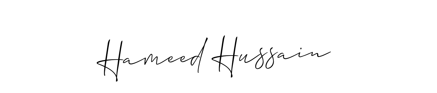 Design your own signature with our free online signature maker. With this signature software, you can create a handwritten (Allison_Script) signature for name Hameed Hussain. Hameed Hussain signature style 2 images and pictures png