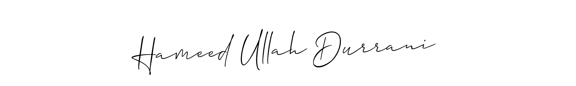 How to Draw Hameed Ullah Durrani signature style? Allison_Script is a latest design signature styles for name Hameed Ullah Durrani. Hameed Ullah Durrani signature style 2 images and pictures png