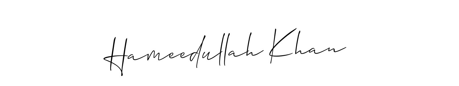 How to Draw Hameedullah Khan signature style? Allison_Script is a latest design signature styles for name Hameedullah Khan. Hameedullah Khan signature style 2 images and pictures png