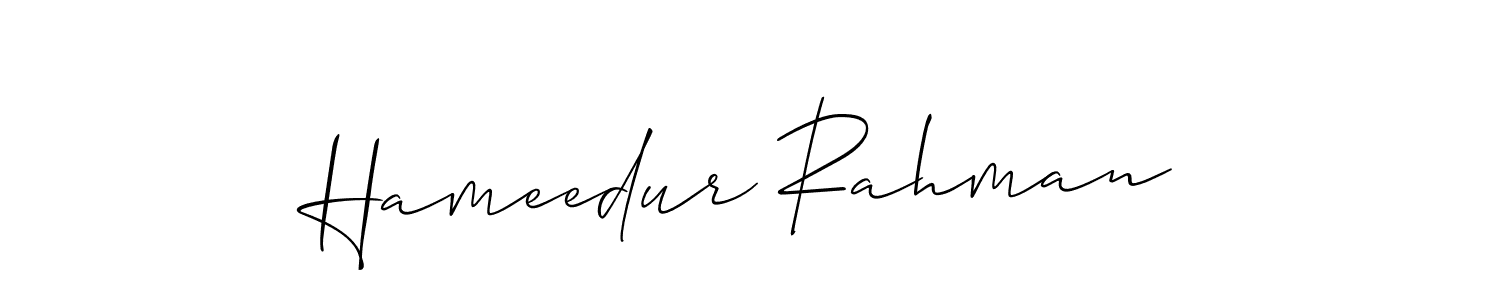 How to make Hameedur Rahman name signature. Use Allison_Script style for creating short signs online. This is the latest handwritten sign. Hameedur Rahman signature style 2 images and pictures png