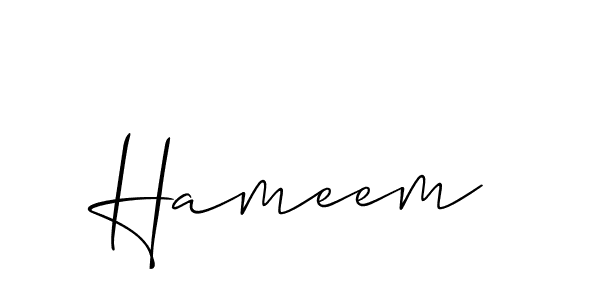 Create a beautiful signature design for name Hameem. With this signature (Allison_Script) fonts, you can make a handwritten signature for free. Hameem signature style 2 images and pictures png