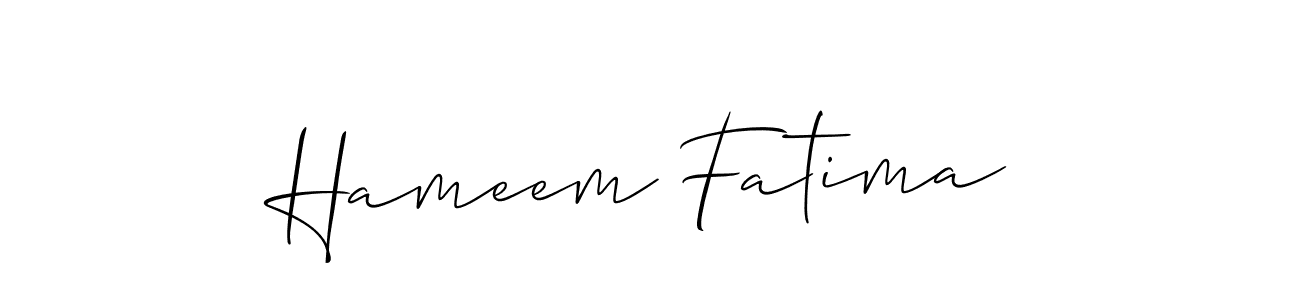 Hameem Fatima stylish signature style. Best Handwritten Sign (Allison_Script) for my name. Handwritten Signature Collection Ideas for my name Hameem Fatima. Hameem Fatima signature style 2 images and pictures png