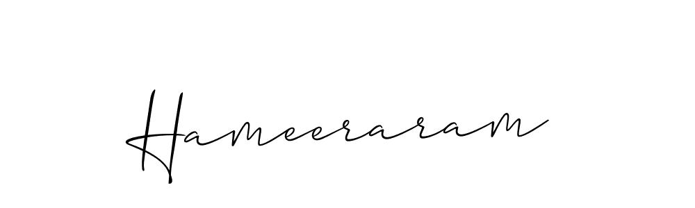 Create a beautiful signature design for name Hameeraram. With this signature (Allison_Script) fonts, you can make a handwritten signature for free. Hameeraram signature style 2 images and pictures png