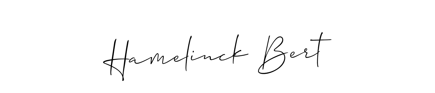 Hamelinck Bert stylish signature style. Best Handwritten Sign (Allison_Script) for my name. Handwritten Signature Collection Ideas for my name Hamelinck Bert. Hamelinck Bert signature style 2 images and pictures png