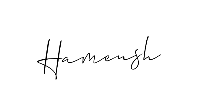 You can use this online signature creator to create a handwritten signature for the name Hamensh. This is the best online autograph maker. Hamensh signature style 2 images and pictures png