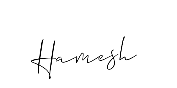 Design your own signature with our free online signature maker. With this signature software, you can create a handwritten (Allison_Script) signature for name Hamesh. Hamesh signature style 2 images and pictures png