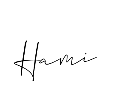 You should practise on your own different ways (Allison_Script) to write your name (Hami) in signature. don't let someone else do it for you. Hami signature style 2 images and pictures png