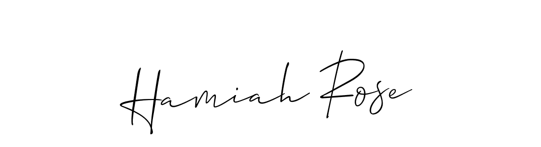 Design your own signature with our free online signature maker. With this signature software, you can create a handwritten (Allison_Script) signature for name Hamiah Rose. Hamiah Rose signature style 2 images and pictures png