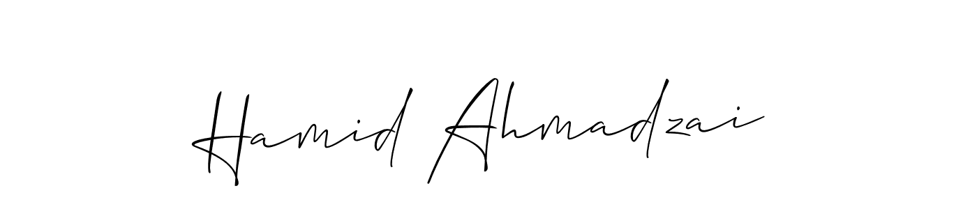 if you are searching for the best signature style for your name Hamid Ahmadzai. so please give up your signature search. here we have designed multiple signature styles  using Allison_Script. Hamid Ahmadzai signature style 2 images and pictures png