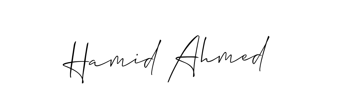 Design your own signature with our free online signature maker. With this signature software, you can create a handwritten (Allison_Script) signature for name Hamid Ahmed. Hamid Ahmed signature style 2 images and pictures png