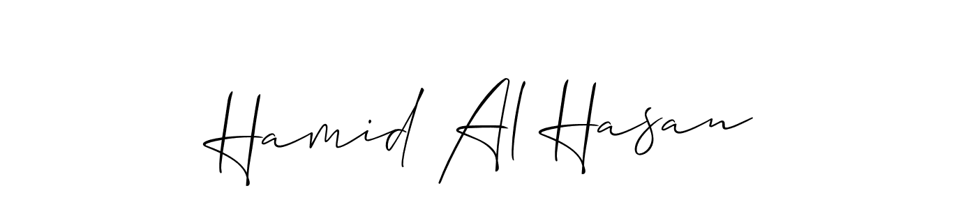 Also we have Hamid Al Hasan name is the best signature style. Create professional handwritten signature collection using Allison_Script autograph style. Hamid Al Hasan signature style 2 images and pictures png