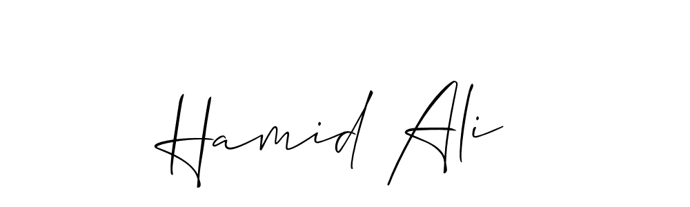 How to make Hamid Ali  name signature. Use Allison_Script style for creating short signs online. This is the latest handwritten sign. Hamid Ali  signature style 2 images and pictures png