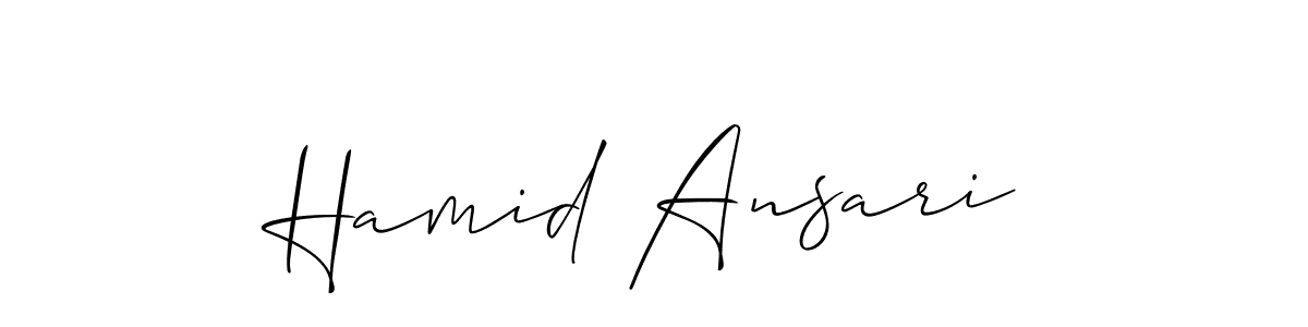 Create a beautiful signature design for name Hamid Ansari. With this signature (Allison_Script) fonts, you can make a handwritten signature for free. Hamid Ansari signature style 2 images and pictures png