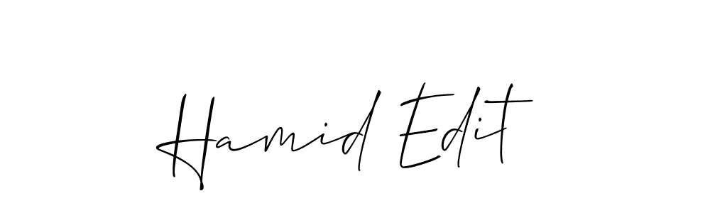 Hamid Edit stylish signature style. Best Handwritten Sign (Allison_Script) for my name. Handwritten Signature Collection Ideas for my name Hamid Edit. Hamid Edit signature style 2 images and pictures png