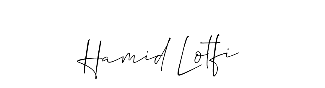 It looks lik you need a new signature style for name Hamid Lotfi. Design unique handwritten (Allison_Script) signature with our free signature maker in just a few clicks. Hamid Lotfi signature style 2 images and pictures png