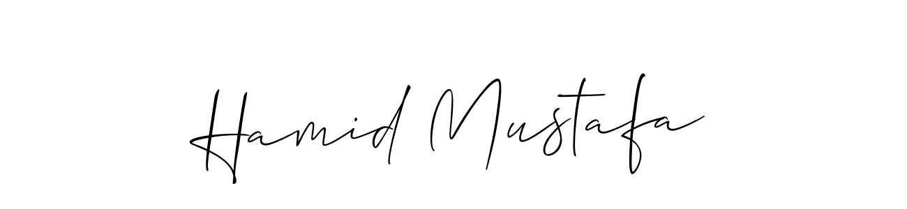 Also we have Hamid Mustafa name is the best signature style. Create professional handwritten signature collection using Allison_Script autograph style. Hamid Mustafa signature style 2 images and pictures png